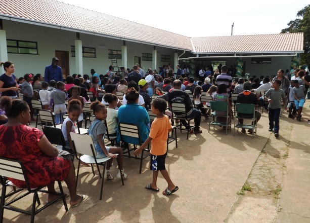 Evento de inauguração dos novos espaços reuniu toda a comunidade escolar. Foto: Arquivo/Escola